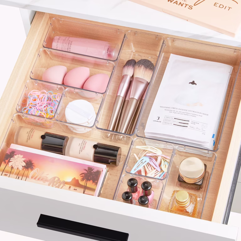 plastic stackable organizer bins