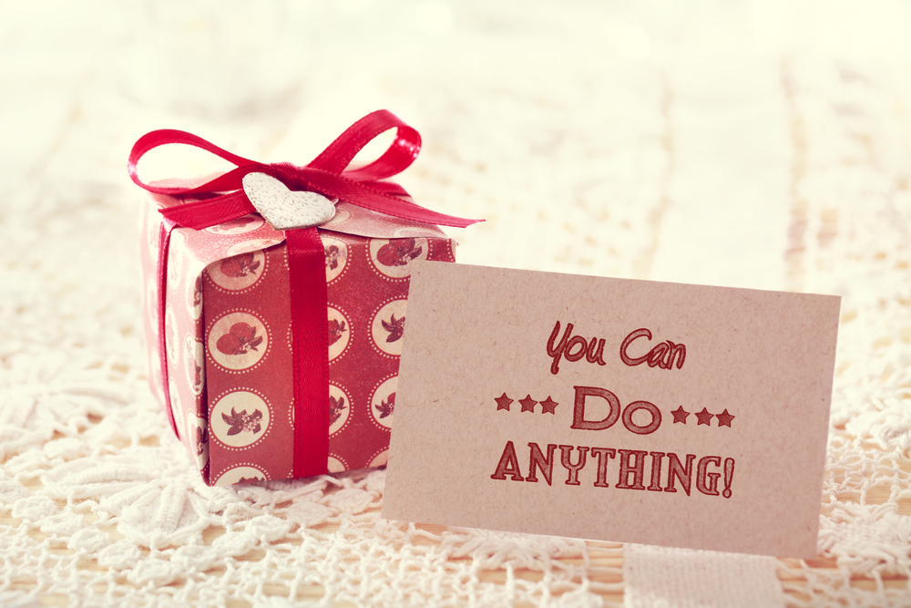 you can do anything gift card with present