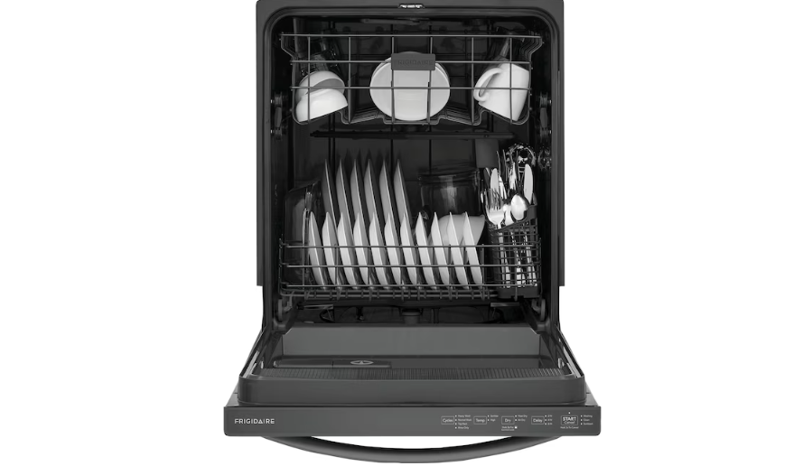 black stainless dishwasher