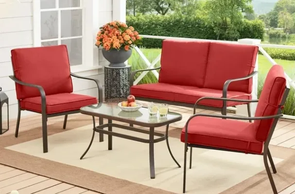 mainstays stanton 4 piece steel outdoor patio conversation set red ccae8f3f 446e 4756 96b4 b3e3869c6f27.35420e6df296de9cbe0908c1d747f16c