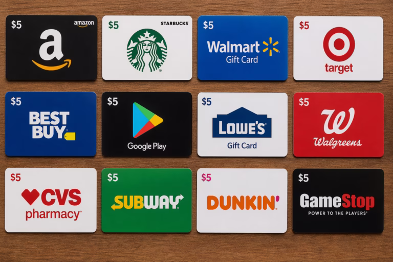 5 gift cards make perfect gifts
