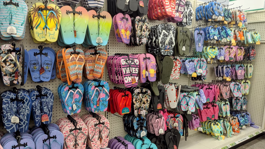 dollar tree summer flip flops 2026