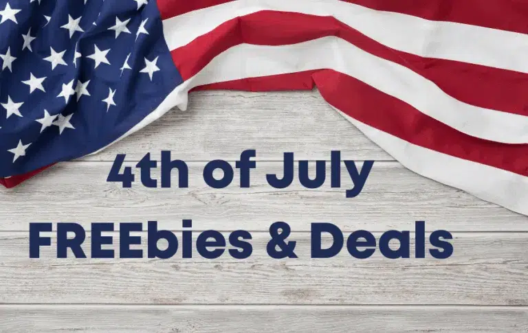 American flag with 4th of July deals.