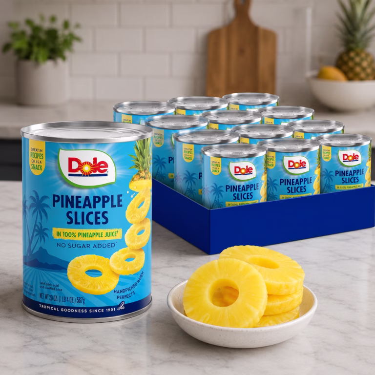 dole pineapple rings on counter