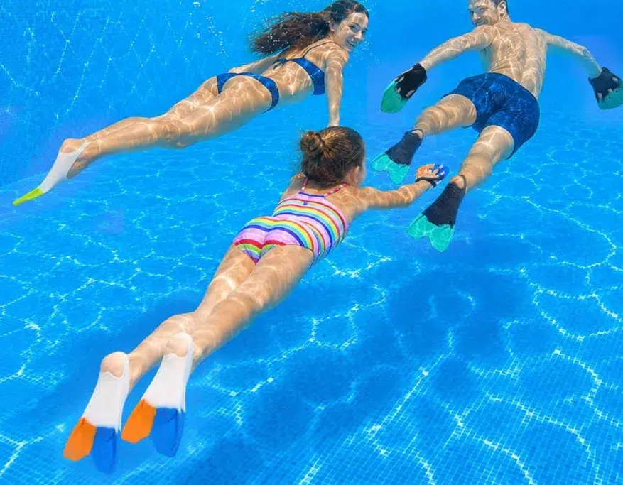 swim fins with hand paddles
