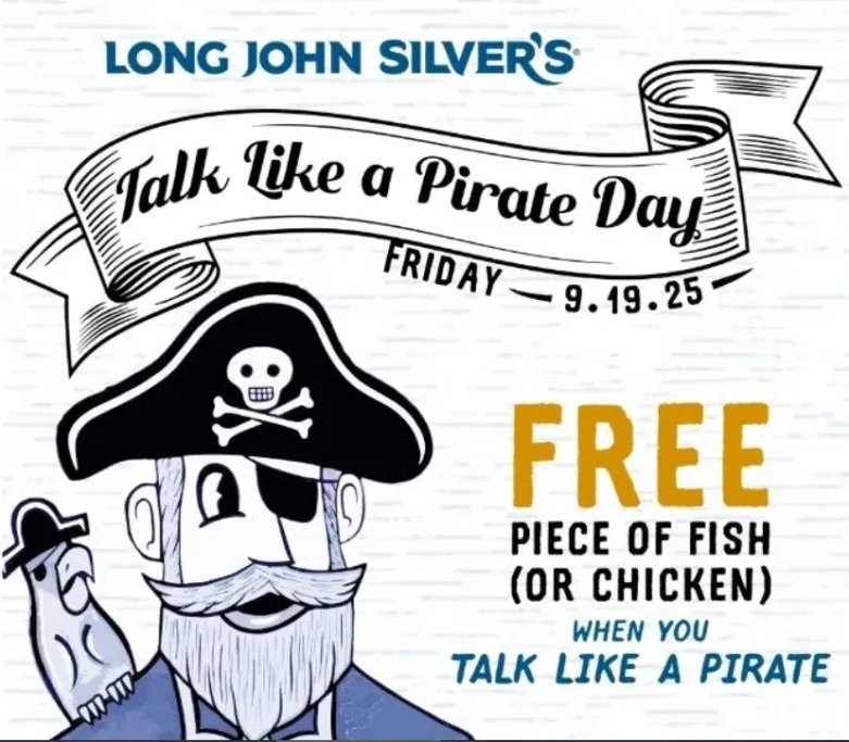 Talk Like a Pirate Day promotion at Long John Silver's.