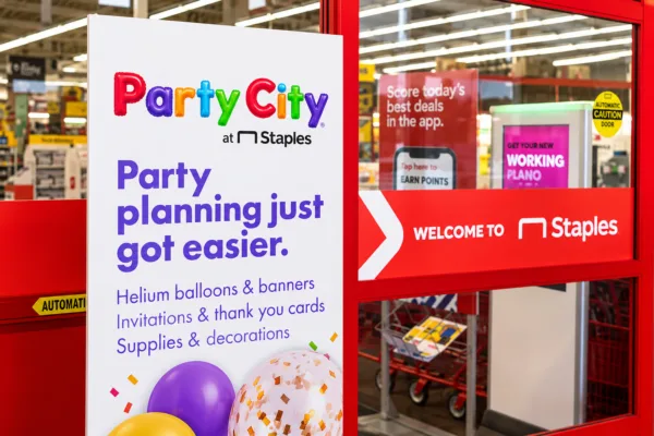 party city at staples entrance party city at staples entrance