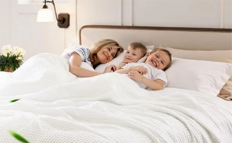 bedsure cooling cotton waffle king size blanket