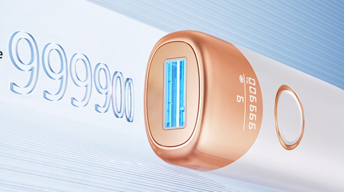 Electric hair removal device with digital display