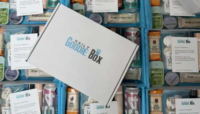 Daily Goodie Box with various sample products