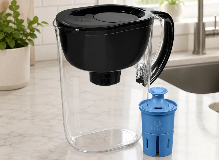 modern kitchen with brita pitcher