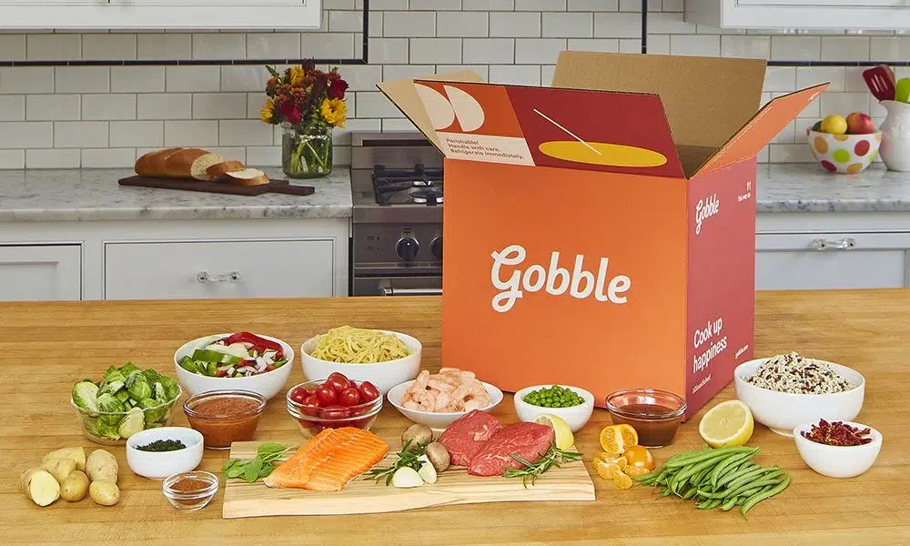 Gobble meal kit with fresh ingredients