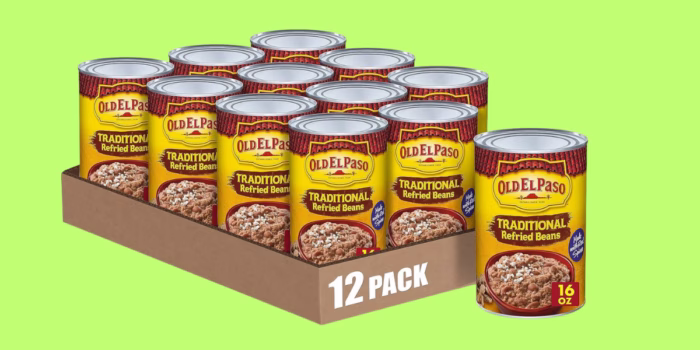 Old El Paso traditional refried beans 12-pack