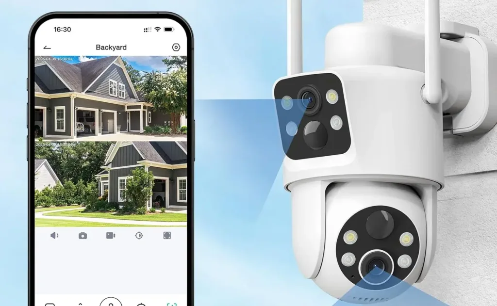 tkenpro dual lens solar security cameras wireless outdoor