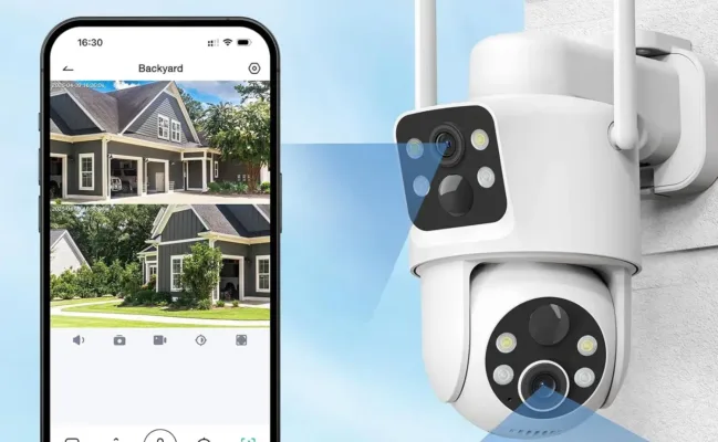 tkenpro dual lens solar security cameras wireless outdoor