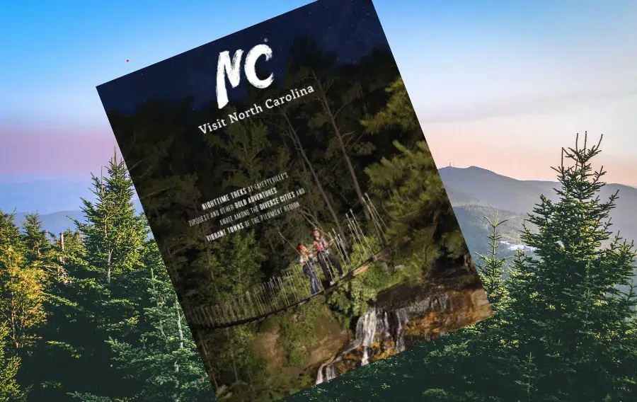 North Carolina, outdoor adventure travel poster.