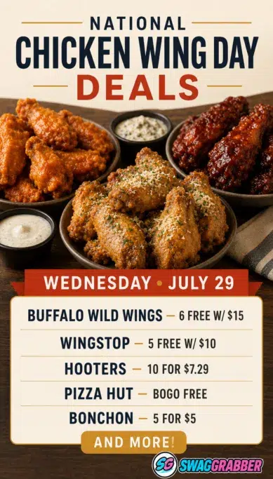 national chicken wing day deal