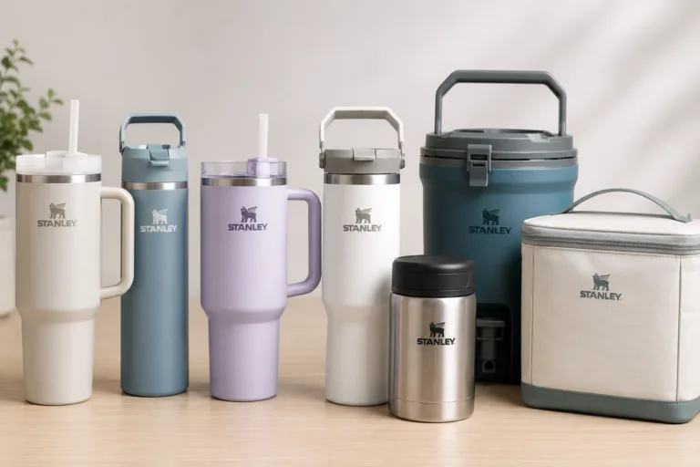 stanley drinkware collection display