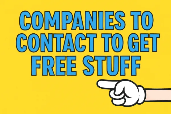 List of companies offering free items.
