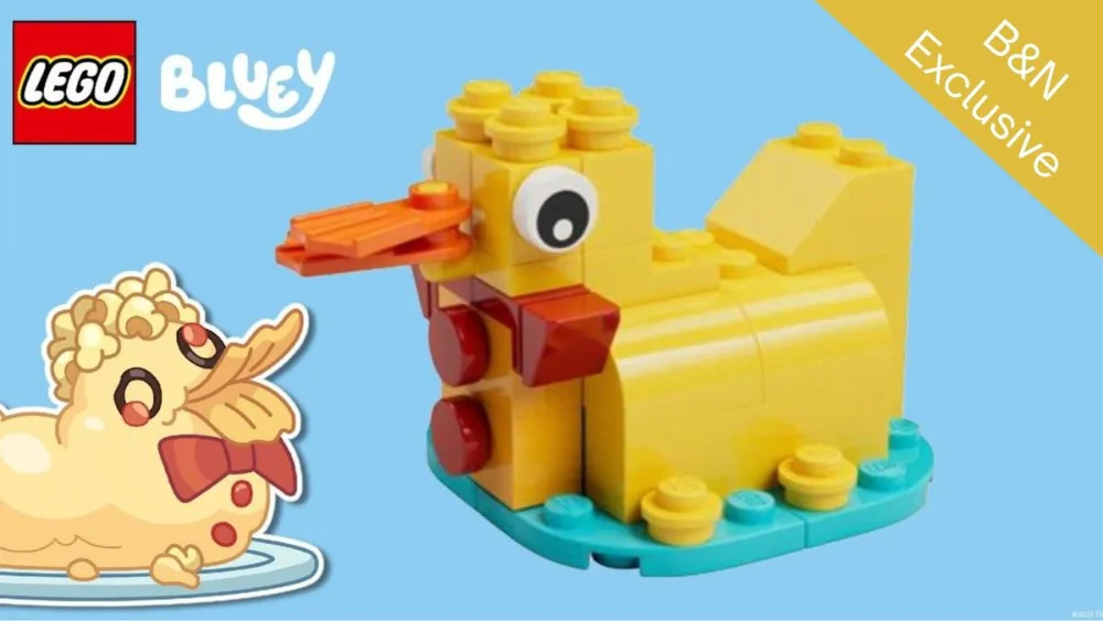 LEGO Bluey yellow duck toy, Barnes & Noble exclusive.