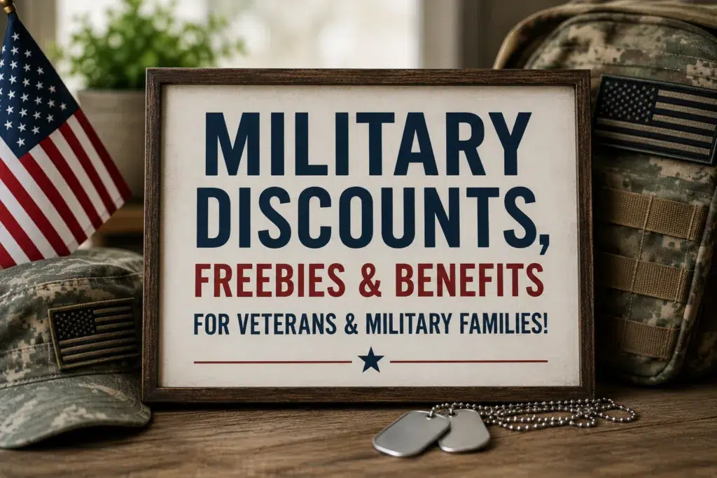 military discounts freebies benefits for veterans military families