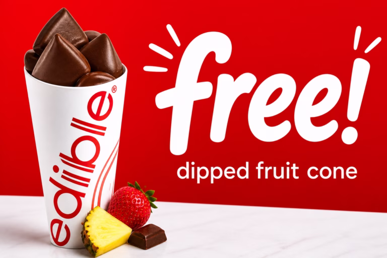 edible free dipped cone