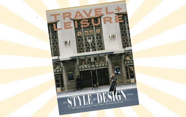Travel + Leisure magazine cover, style and design issue.
