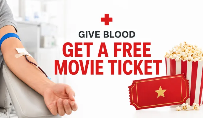 red cross free movie ticket promo 2026