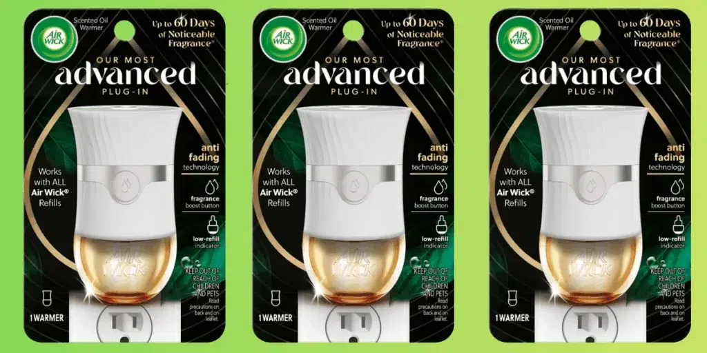 Air Wick advanced plug-in scented oil warmer packaging