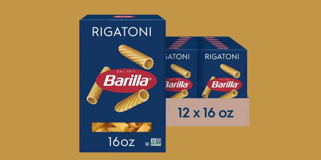 Barilla Rigatoni pasta box, 16 oz, 12 pack