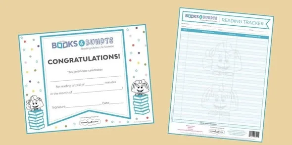 Reading certificate and tracker for kids