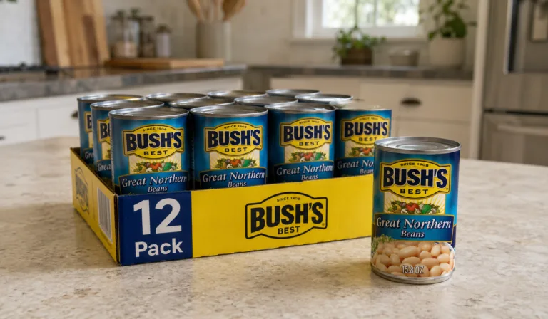 bush’s great northern beans on a counter
