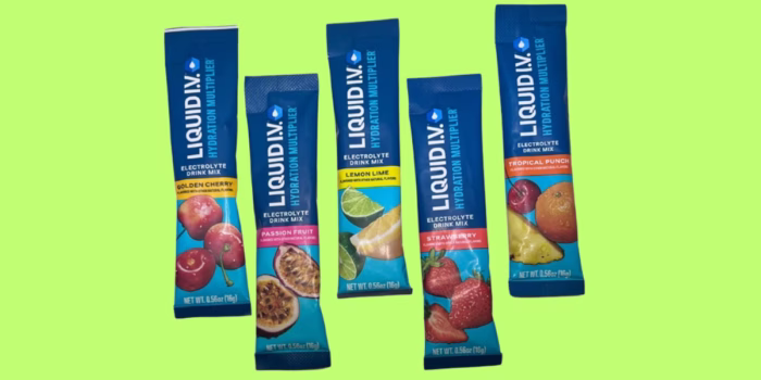 Liquid I.V. hydration drink mix variety pack.