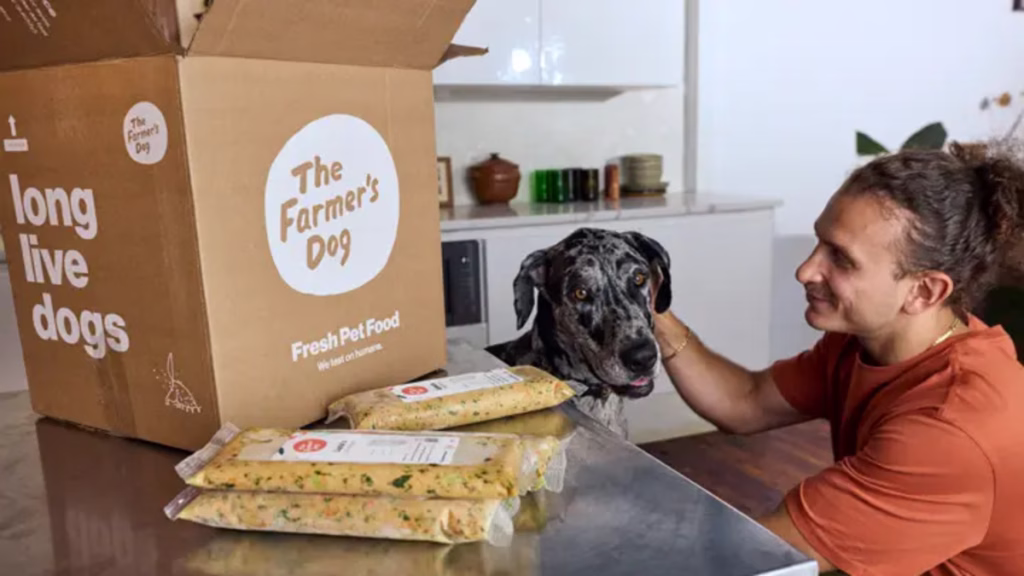farmers dog food on table