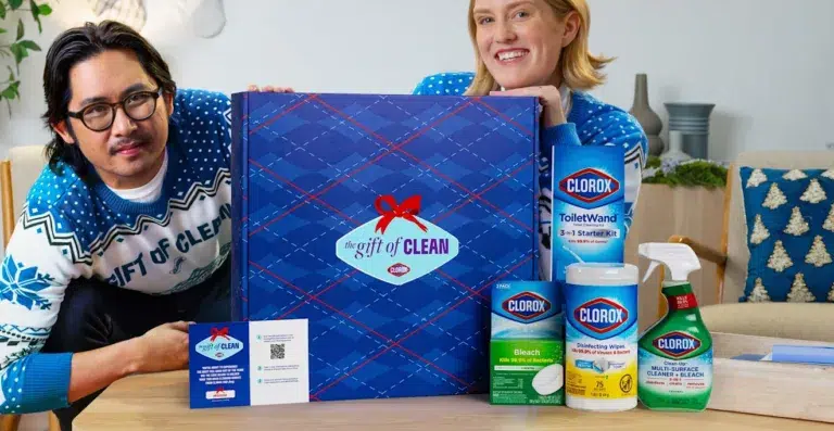 Clorox cleaning products gift set display.