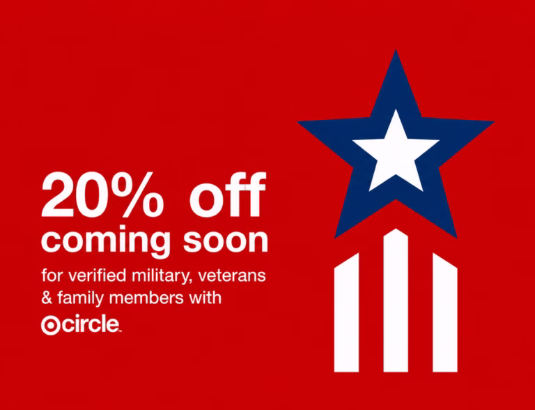 target 20 off for military