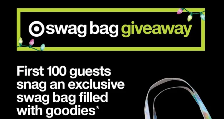 Swag bag giveaway for first 100 guests.