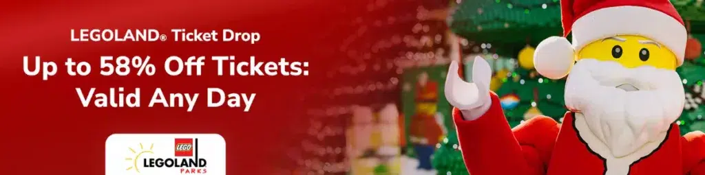 LEGOLAND tickets discounted, holiday special offer.