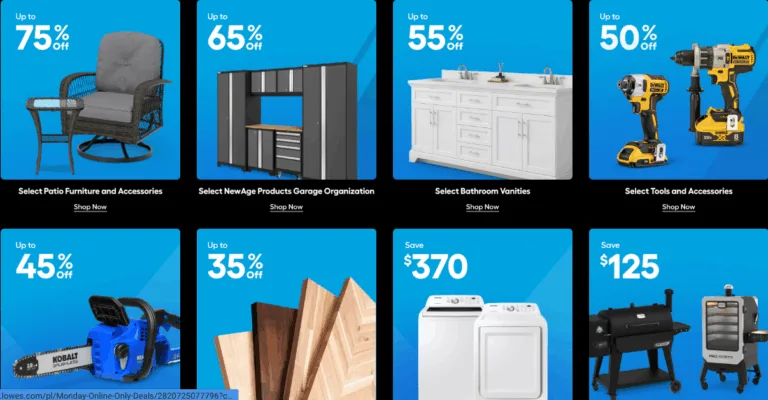 Various home improvement discounts and deals.