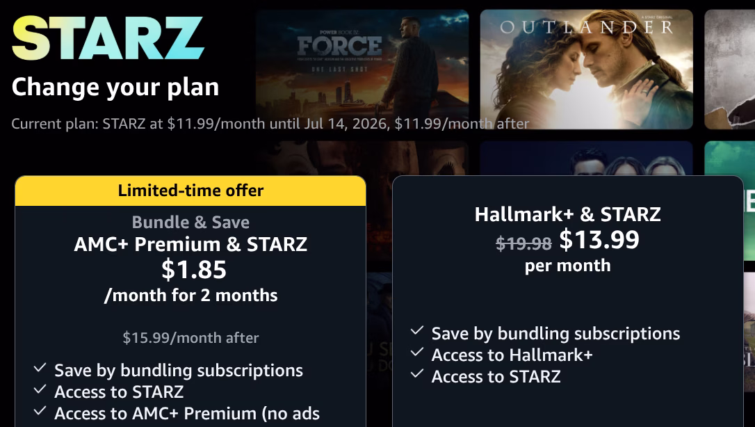 starz 185 offer