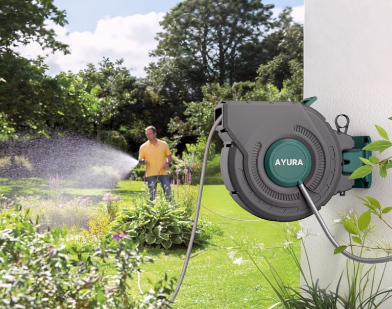 ayura retractable garden hose reel