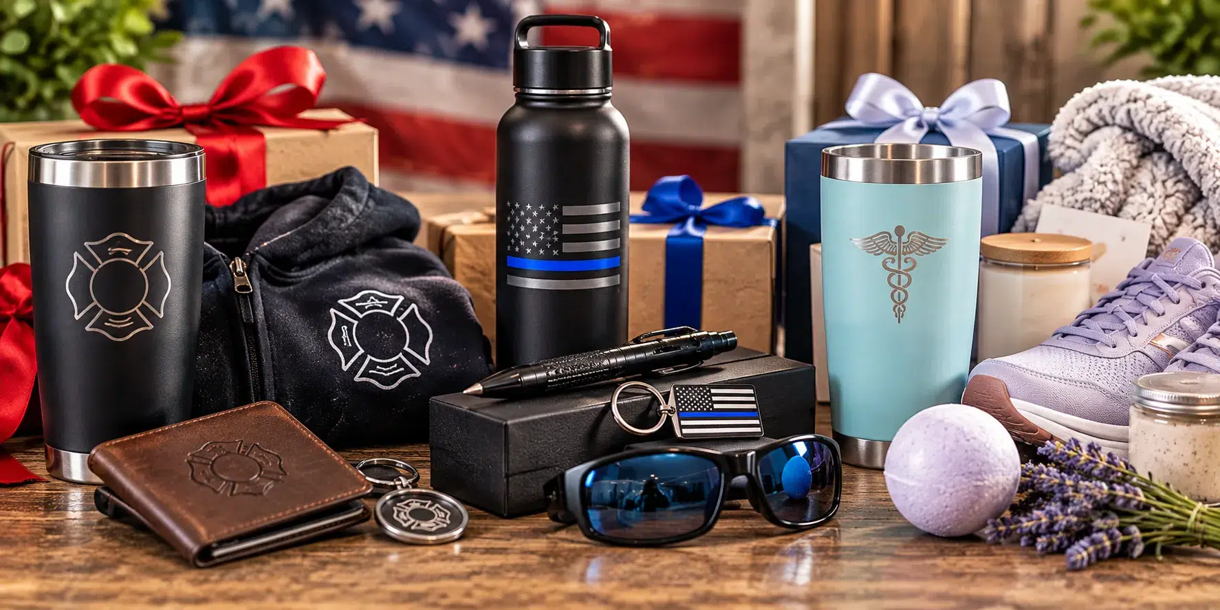 gift ideas for first responders including firefighters, police officers and nurses
