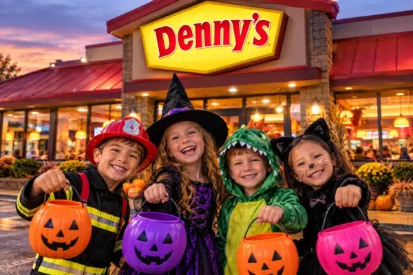 halloween trick or treaters at denny’s