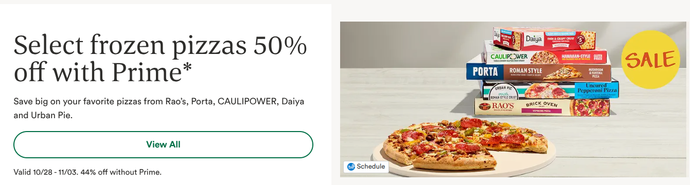 whole foods pizza deal