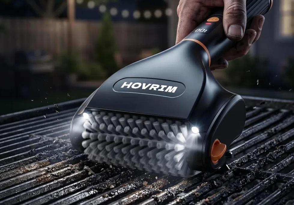 electric grill brush for outdoor grill
