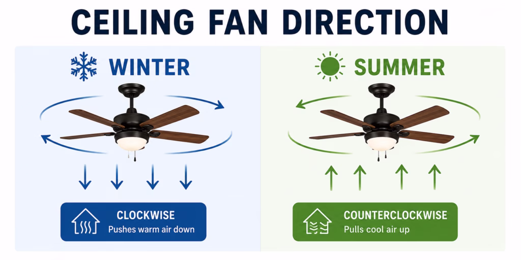 fan direction to save money