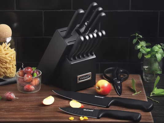mccook black knife block set