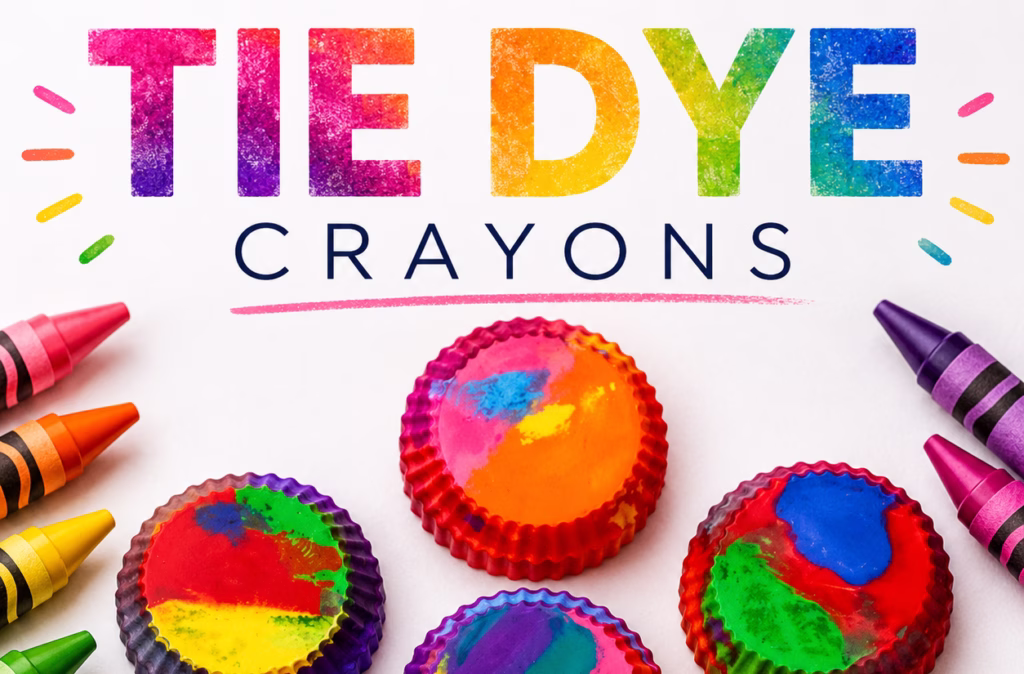 tie dye crayons activity for kids