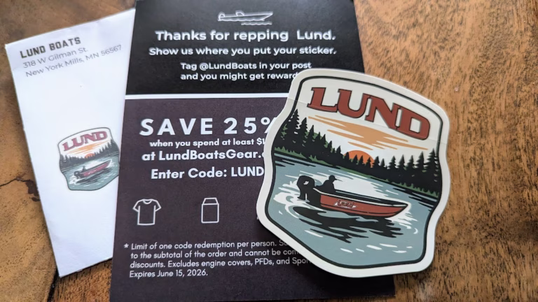 free lund boats sticker