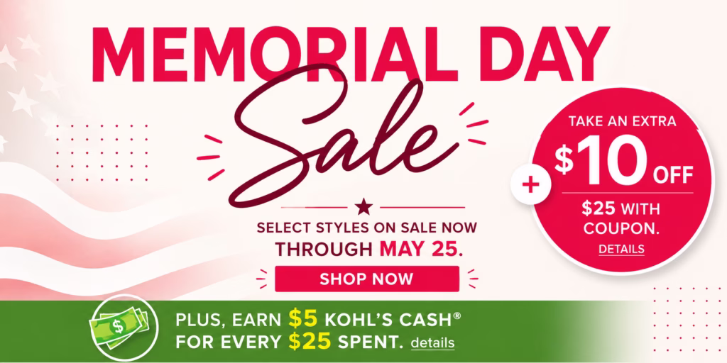 kohls memorial day sale deals 2026